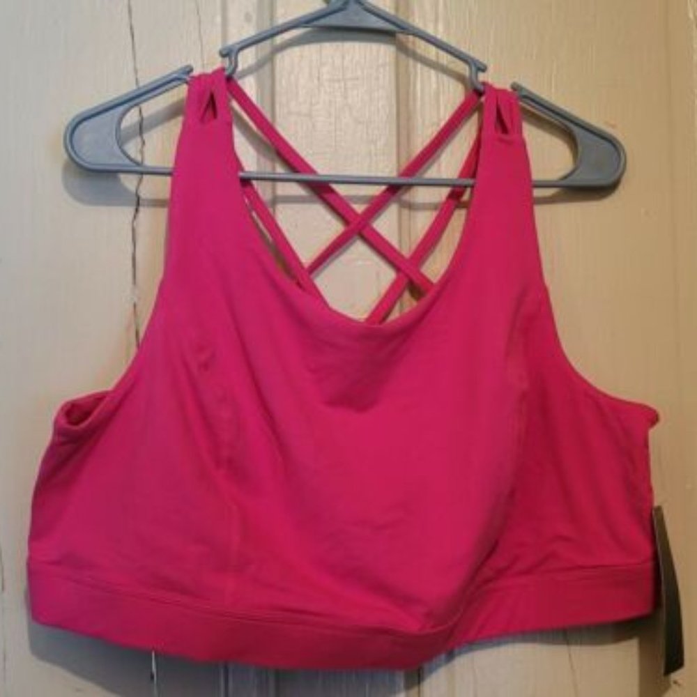Torrid Plus Size 3 Pink STRAPPY LONG-LINE SPORTS BRA